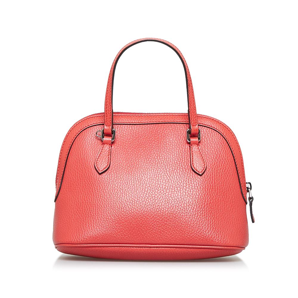 Gucci B Gucci Red Calf Leather Mini Dome Satchel Italy