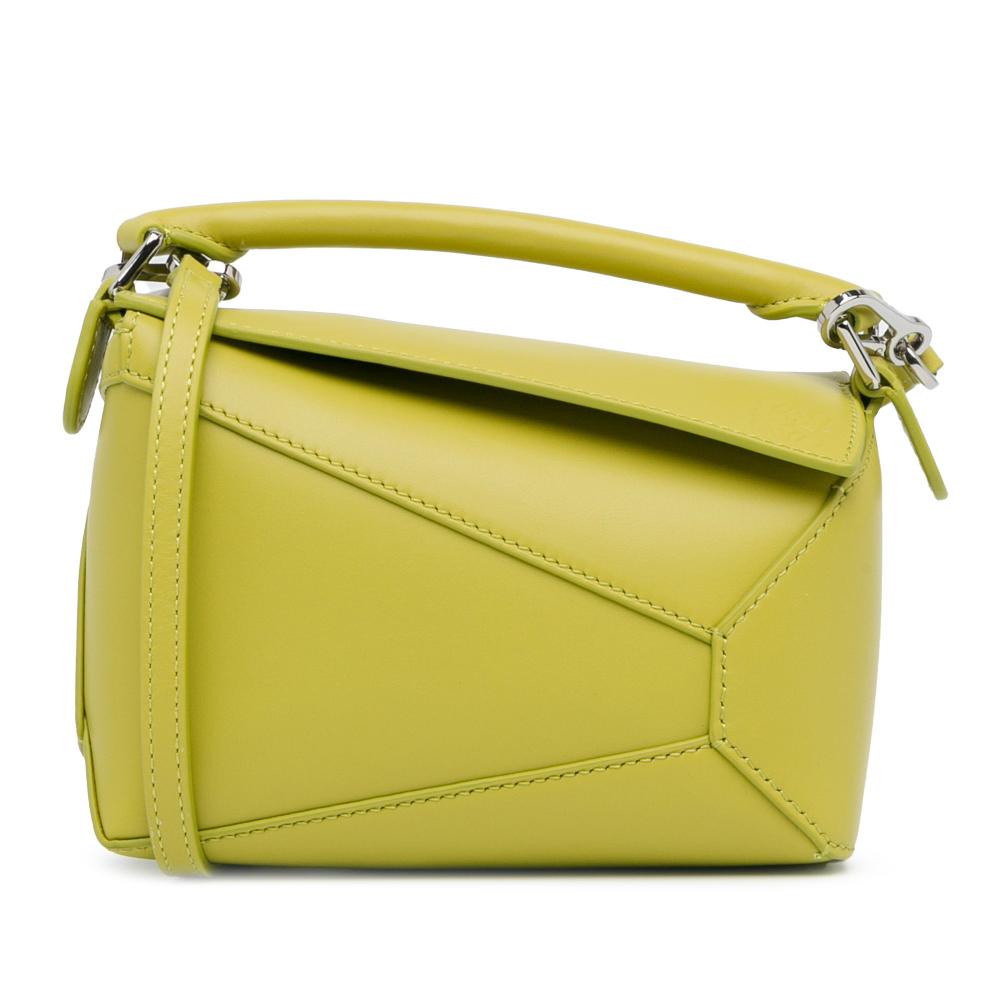 Loewe AB LOEWE Yellow Light Yellow Calf Leather Mini Puzzle Edge Satchel Spain