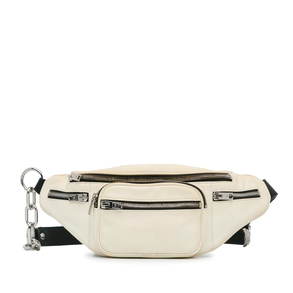 Alexander Wang B Alexander Wang White Ivory Calf Leather skin Attica Fanny Pack Vietnam