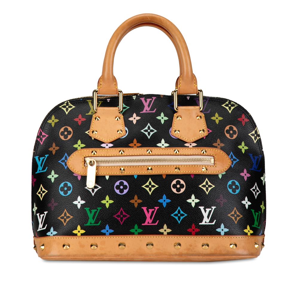 Louis Vuitton AB Louis Vuitton Black Monogram Multicolore Canvas Canvas Monogram Multicolore Alma PM France