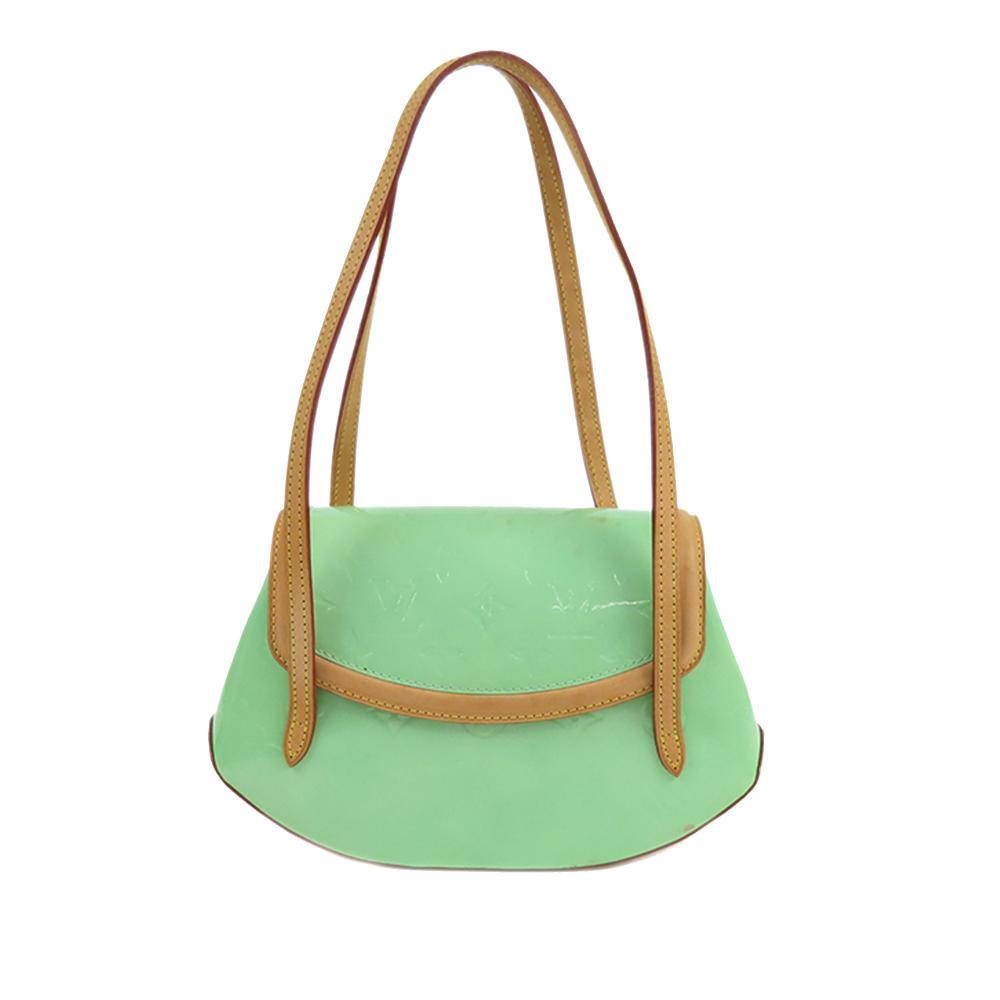 Louis Vuitton B Louis Vuitton Green Mint Vernis Leather Leather Monogram Vernis Biscayne Bay PM France