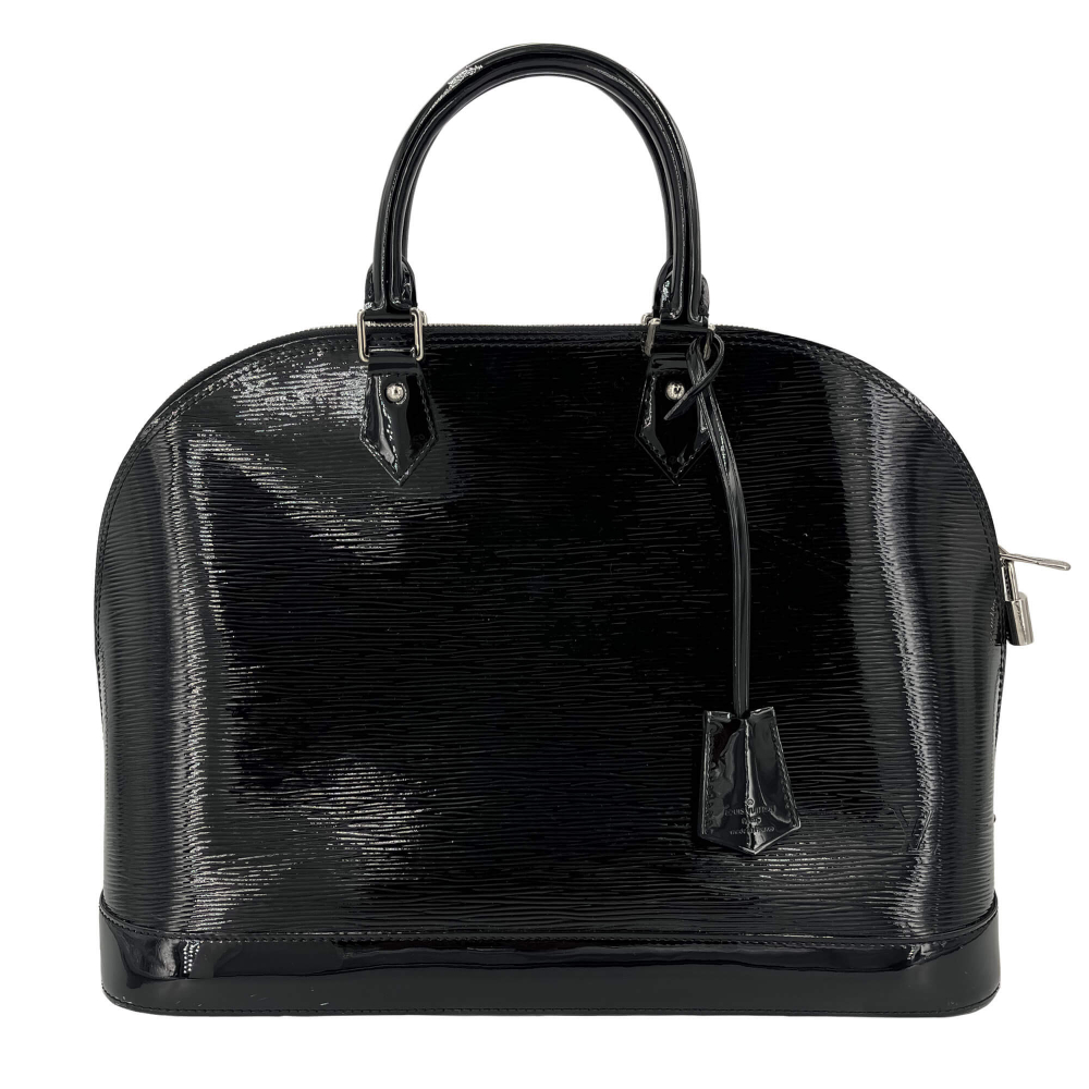 Louis Vuitton Alma GM Patent Epi Leather Top-handle Bag Black
