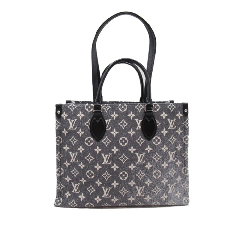 Louis Vuitton AB Louis Vuitton Gray Dark Gray Denim Fabric Monogram Onthego MM France