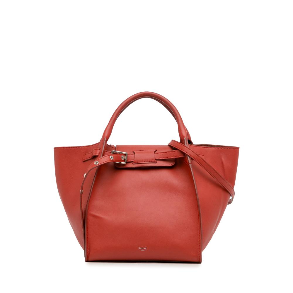 Celine B Celine Red Calf Leather Small Big Bag Italy