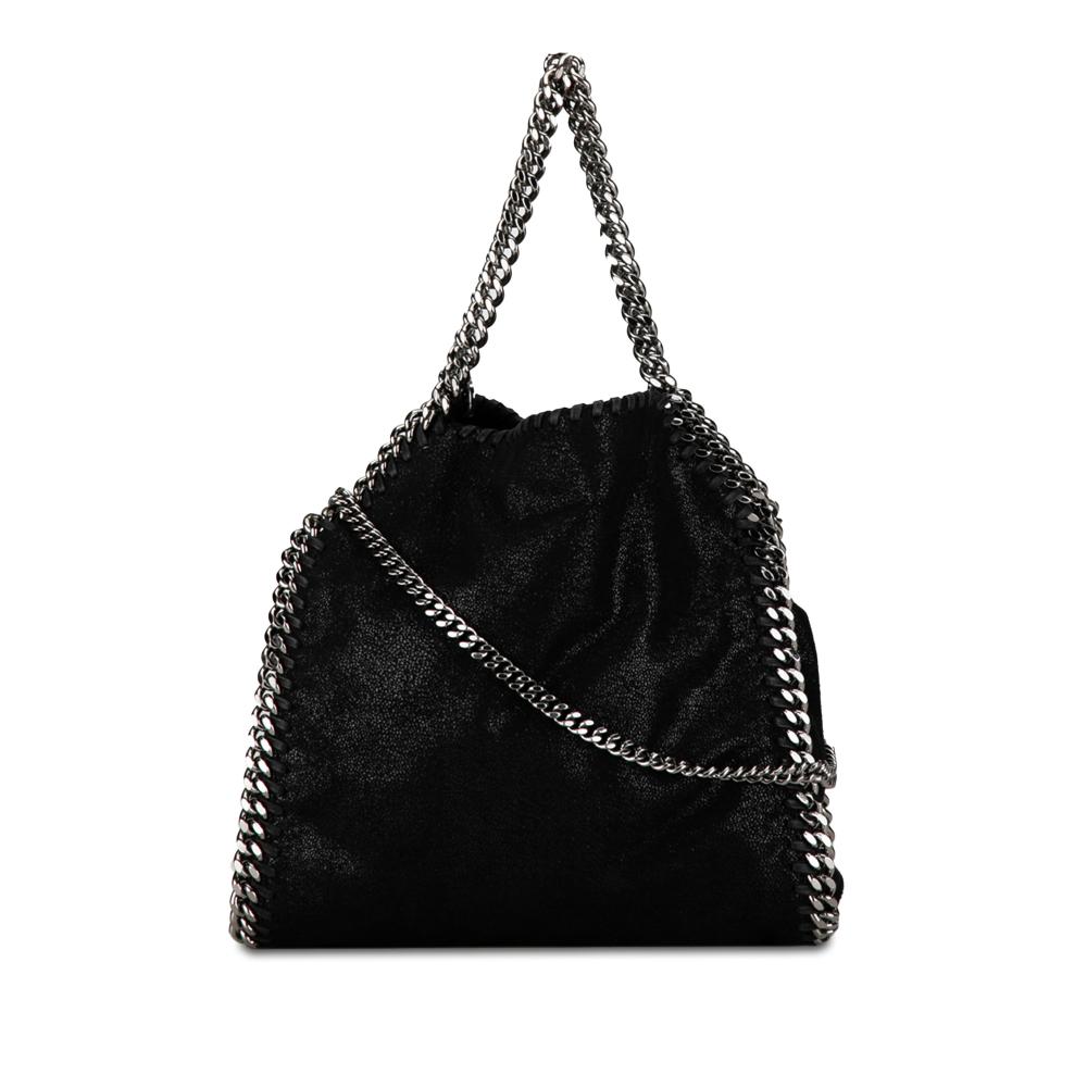 Stella McCartney AB Stella McCartney Black Polyester Fabric Mini Shaggy Deer Falabella Satchel Italy