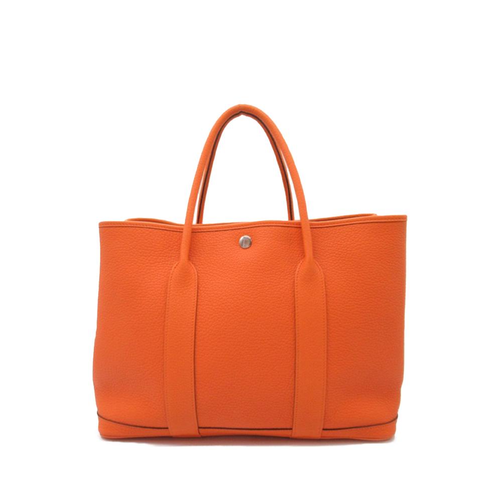 Hermès AB Hermès Orange Calf Leather Negonda Garden Party 36 France