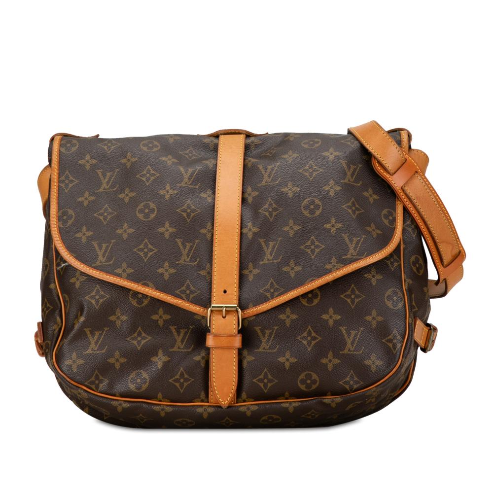 Louis Vuitton B Louis Vuitton Brown Monogram Canvas Canvas Monogram Saumur 35 France