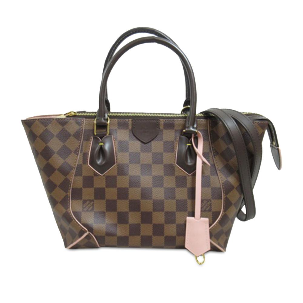 Louis Vuitton B Louis Vuitton Brown with Pink Light Pink Damier Canvas Canvas Damier Ebene Caissa PM France