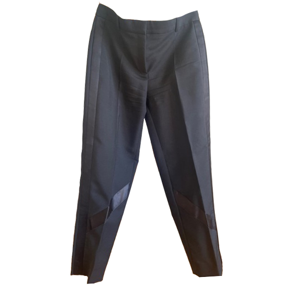 Givenchy 7/8 schwarze Hose mit Smoking-Details