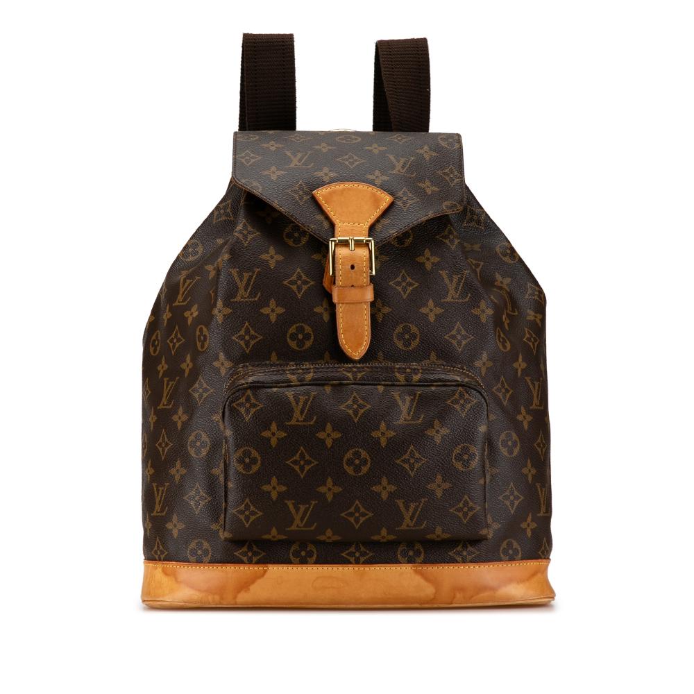 Louis Vuitton B Louis Vuitton Brown Monogram Canvas Canvas Monogram Montsouris GM France