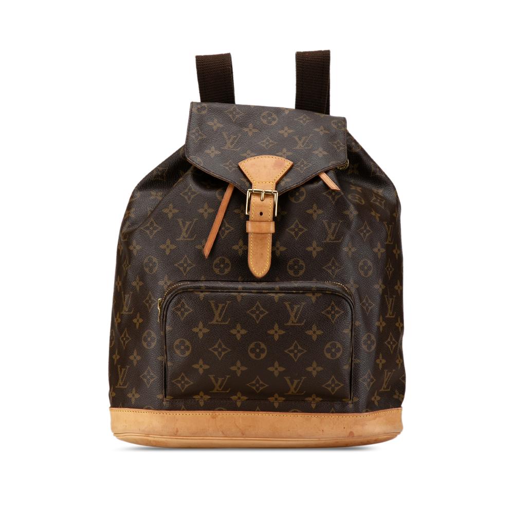 Louis Vuitton B Louis Vuitton Brown Monogram Canvas Canvas Monogram Montsouris GM France