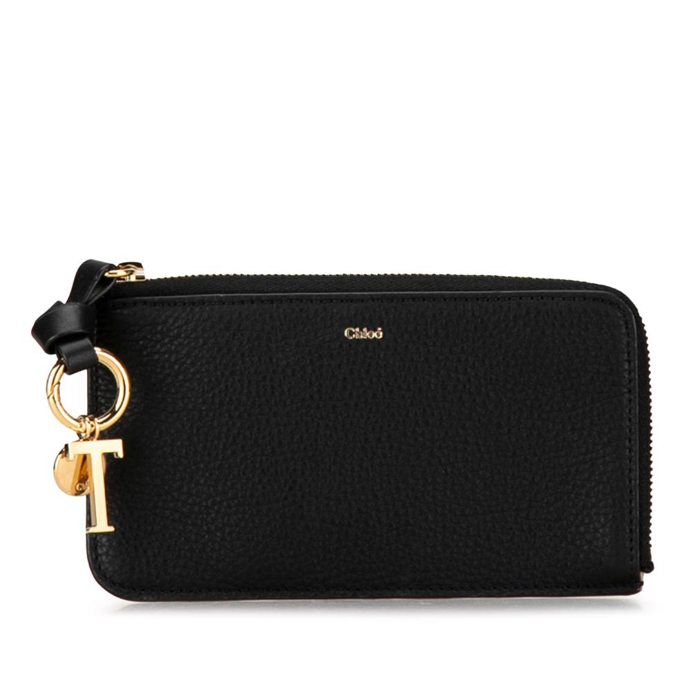 Chloé AB Chloé Black Calf Leather Alphabet Wallet Spain