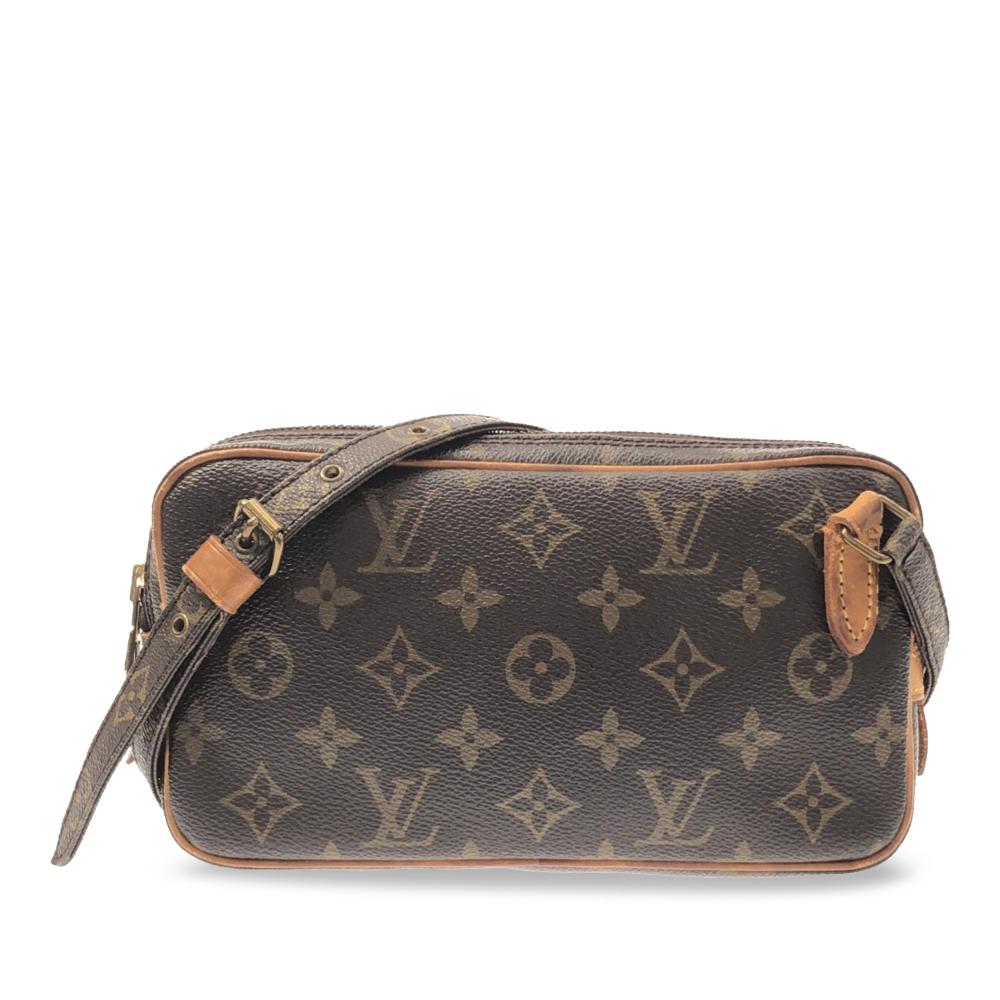 Louis Vuitton B Louis Vuitton Brown Monogram Canvas Canvas Monogram Pochette Marly Bandouliere France