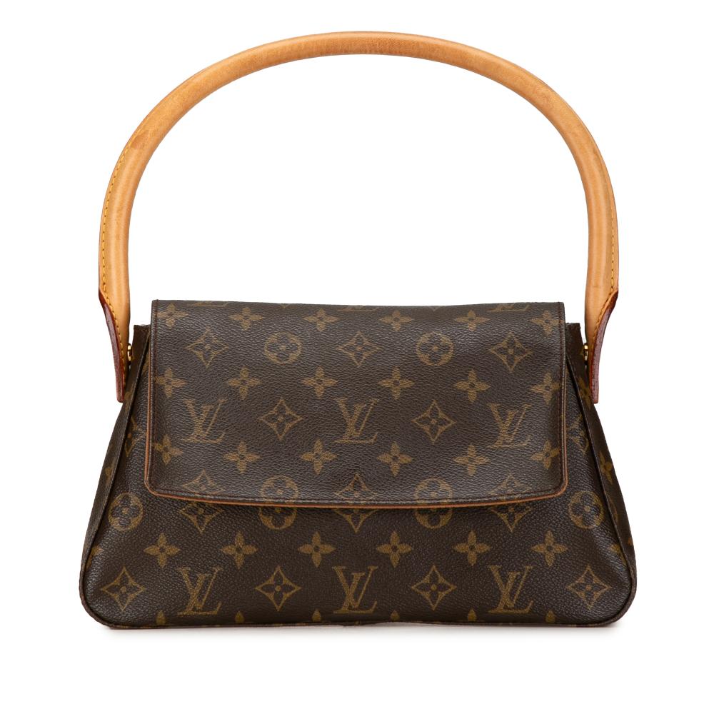 Louis Vuitton B Louis Vuitton Brown Monogram Canvas Canvas Monogram Looping Mini France