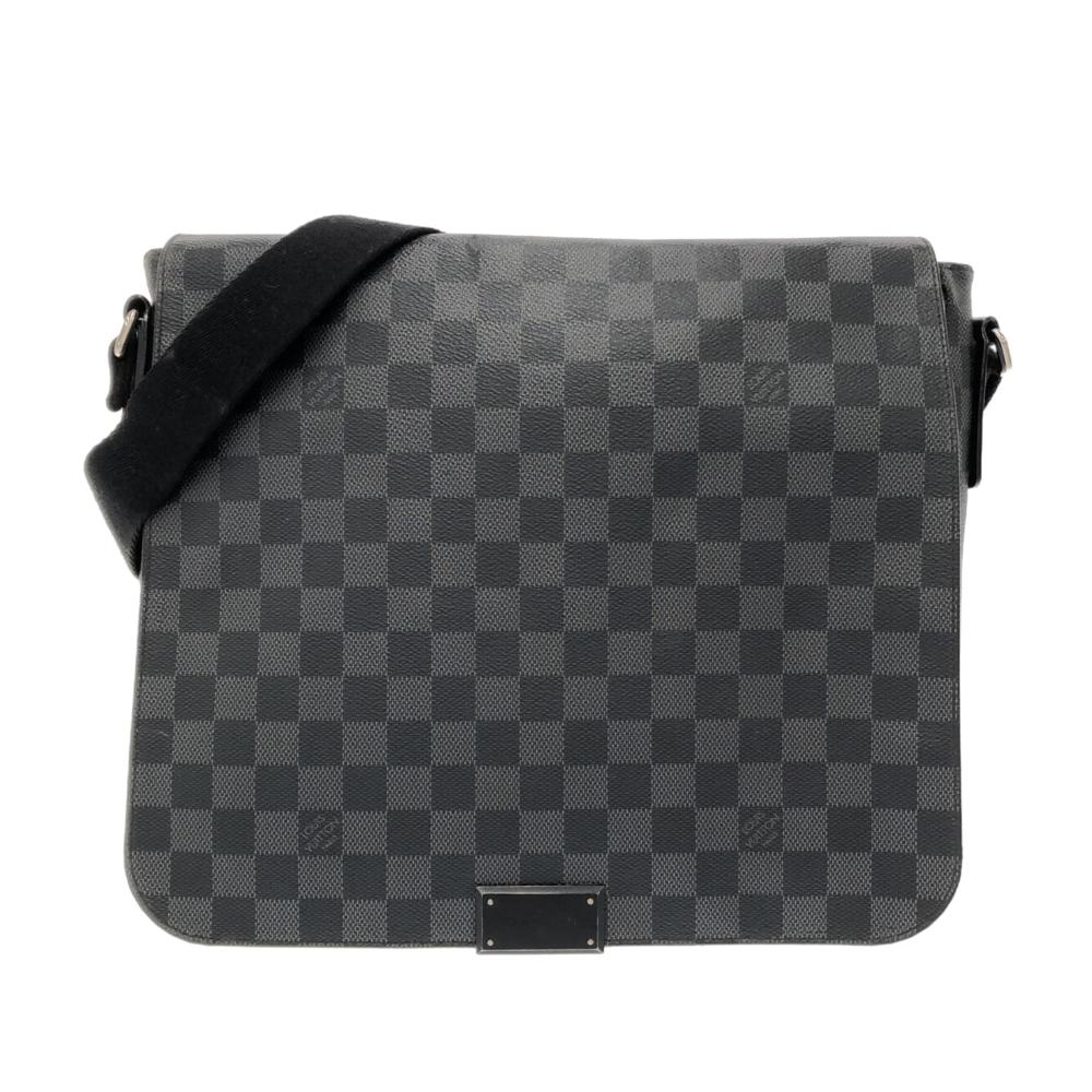 Louis Vuitton B Louis Vuitton Black Damier Canvas Canvas Damier Graphite District MM France