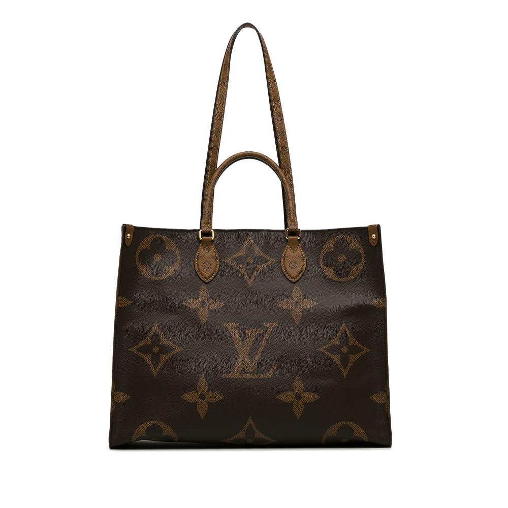 Louis Vuitton AB Louis Vuitton Brown Monogram Canvas Canvas Monogram Reverse Giant OnTheGo GM Italy