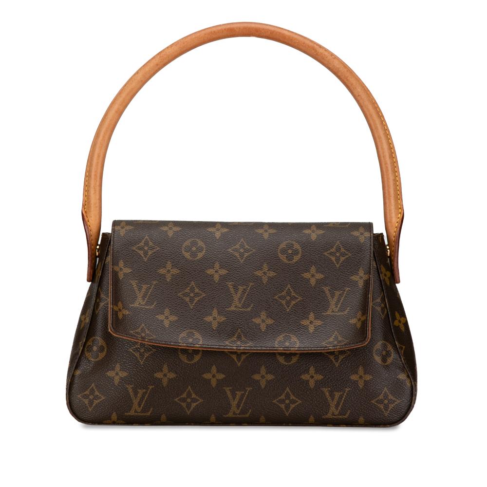 Louis Vuitton B Louis Vuitton Brown Monogram Canvas Canvas Monogram Looping Mini France