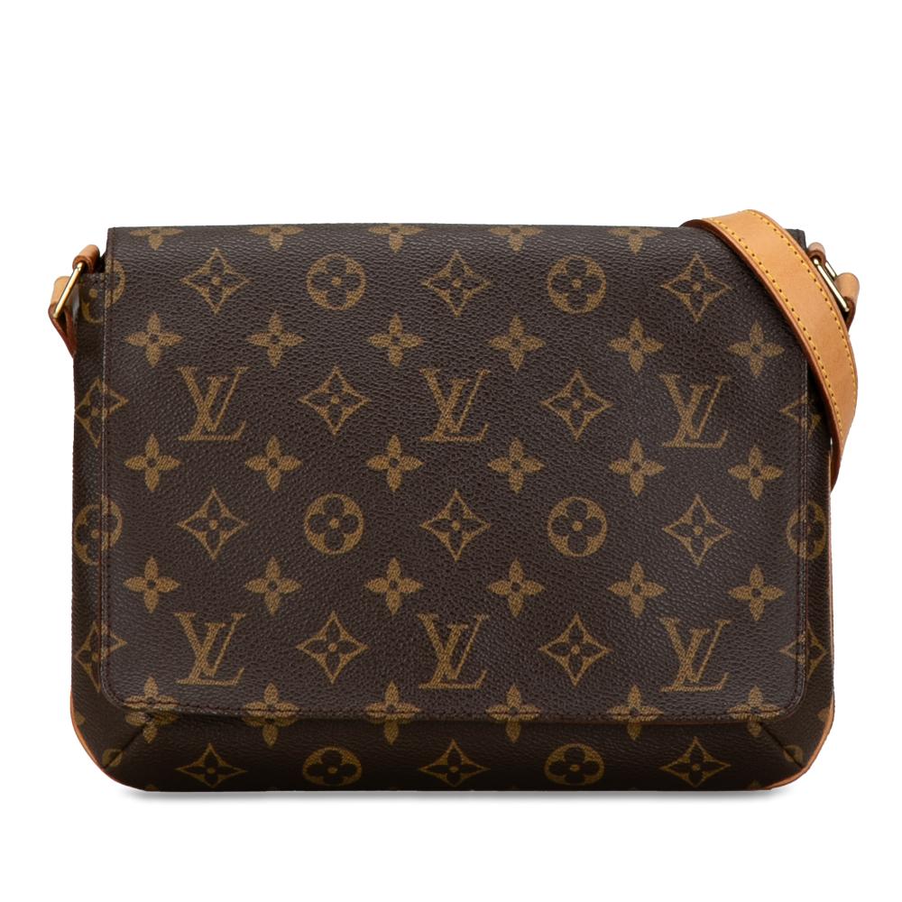 Louis Vuitton B Louis Vuitton Brown Monogram Canvas Canvas Monogram Musette Tango Short Strap France