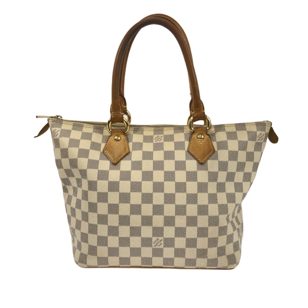 Louis Vuitton B Louis Vuitton White Damier Canvas Canvas Damier Azur Saleya PM France