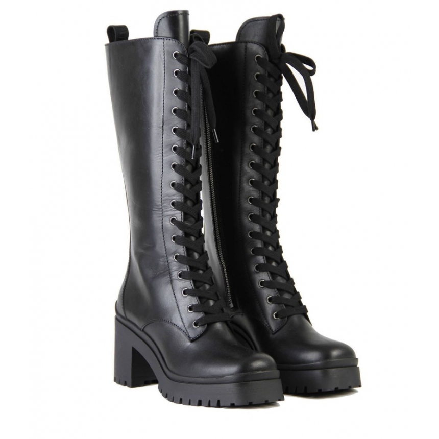 Miu Miu lace-up Leather combat Boots