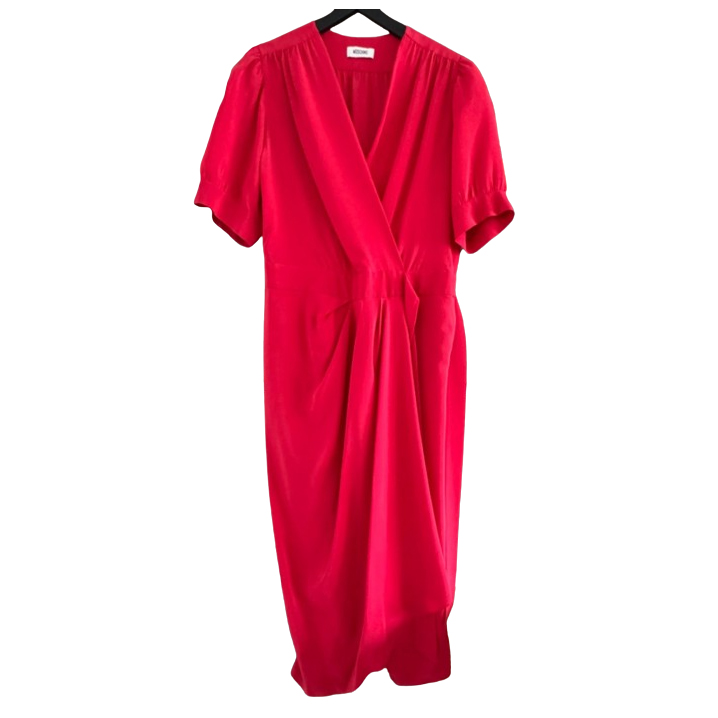 Moschino Robe enveloppante en soie Couture