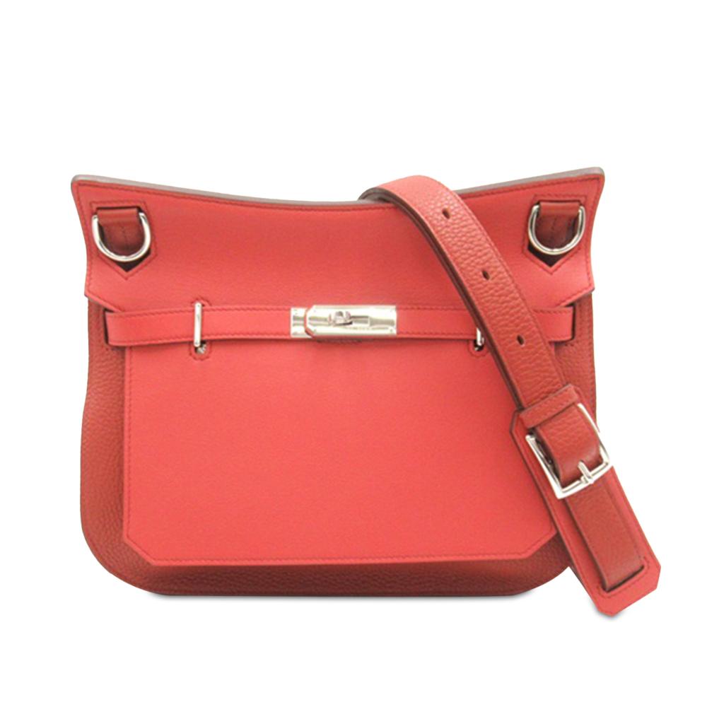 Hermès AB Hermès Red Calf Leather Clemence Jypsiere 28 France