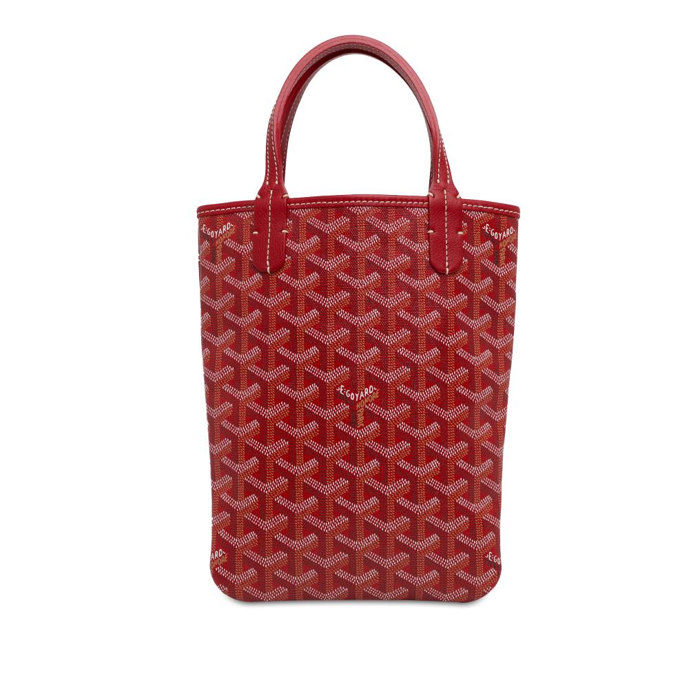 Goyard AB Goyard Red Coated Canvas Fabric Goyardine Poitiers France