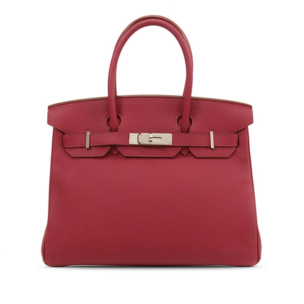 Hermès AB Hermès Red Bordeaux Calf Leather Togo Birkin Retourne 30 France