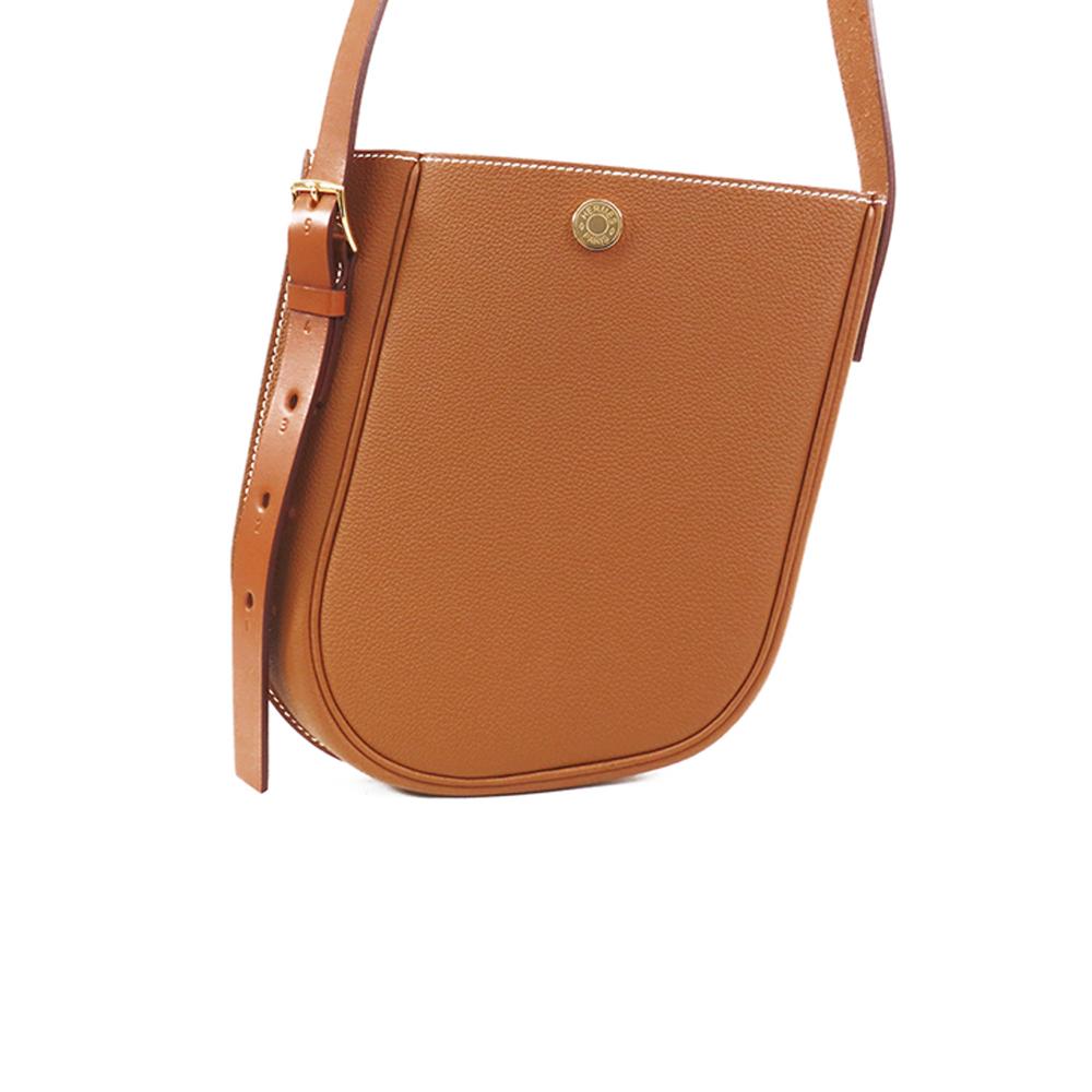 Hermès AB Hermès Brown Calf Leather Togo Perspective Cavaliere 21 France