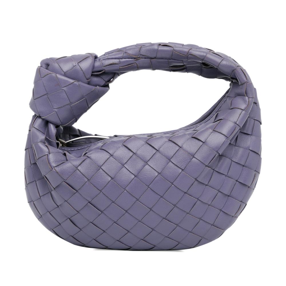 Bottega Veneta B Bottega Veneta Purple Lavender Nappa Leather Leather Mini Nappa Intrecciato Jodie Italy