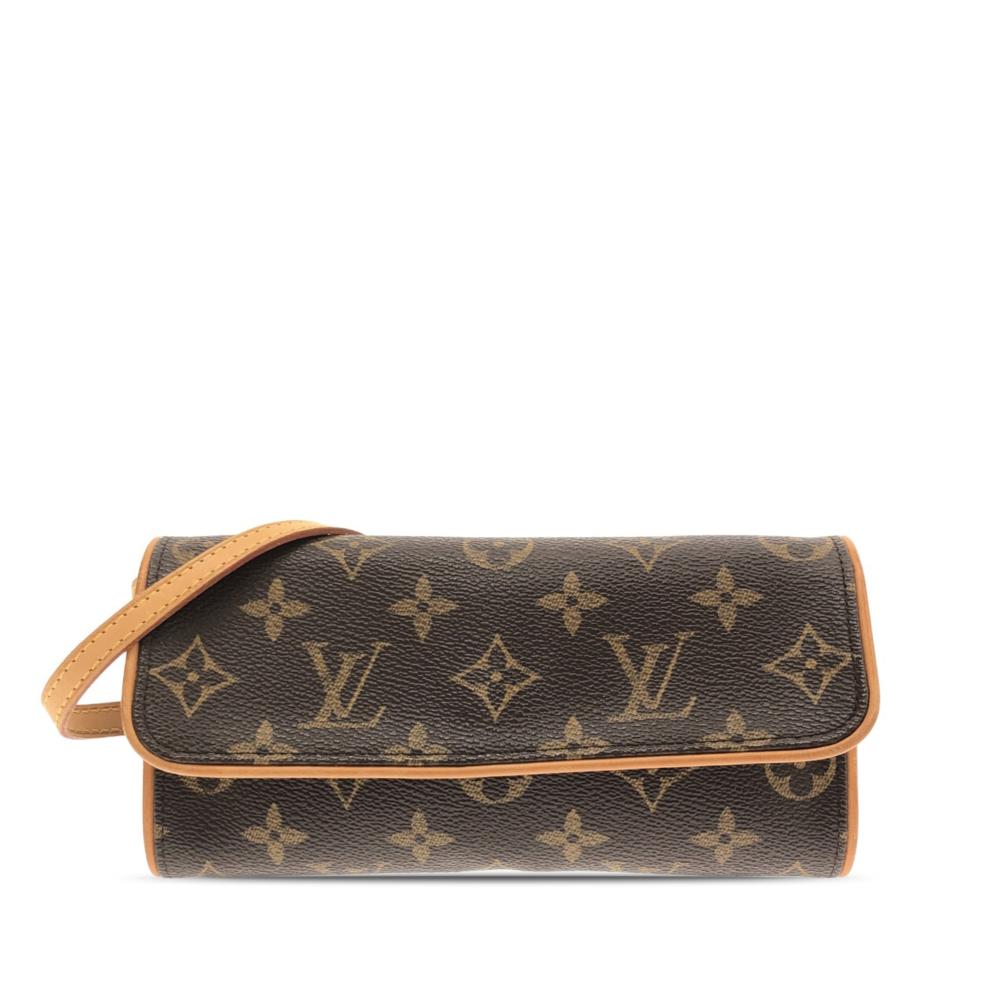 Louis Vuitton B Louis Vuitton Brown Monogram Canvas Canvas Monogram Pochette Twin PM Spain