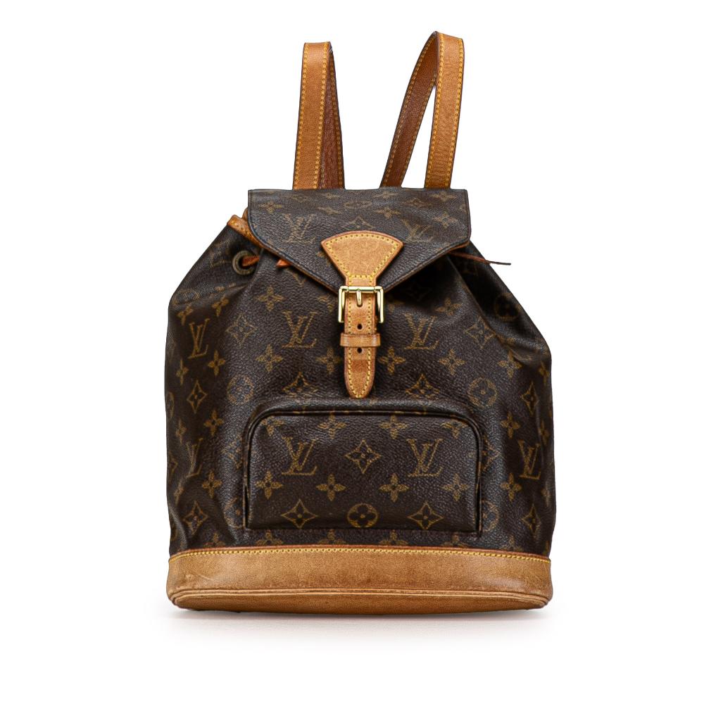 Louis Vuitton B Louis Vuitton Brown Monogram Canvas Canvas Monogram Montsouris MM France