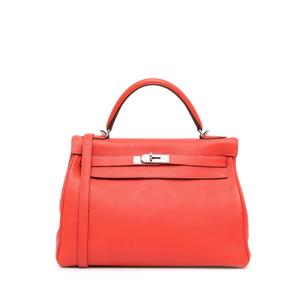 Hermès B Hermès Red Indian Red Calf Leather Togo Kelly Retourne 32 France