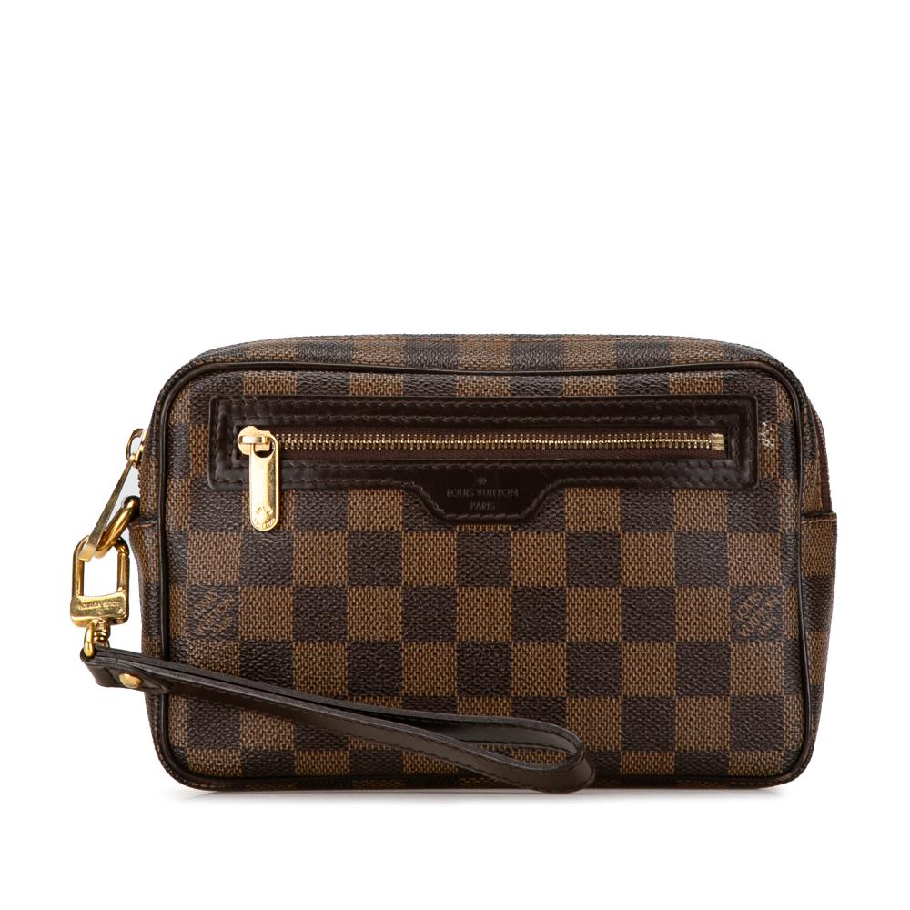 Louis Vuitton B Louis Vuitton Brown Damier Canvas Canvas Damier Ebene Pochette Billets Macao France