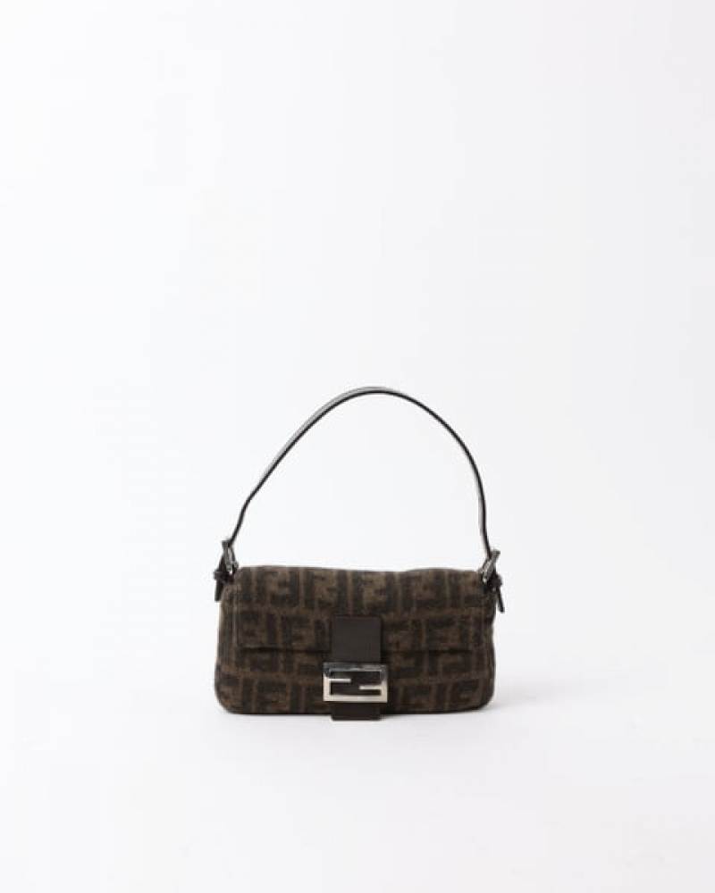 Fendi Tweed Baguette Bag