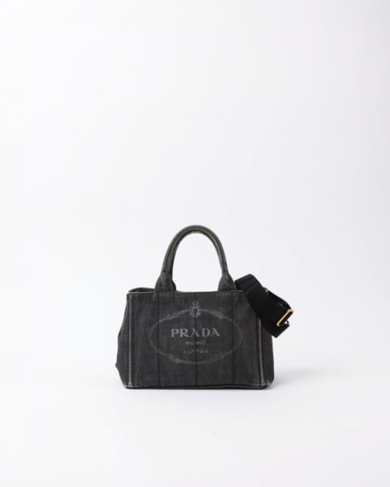 Prada Small Denim Canapa Bag