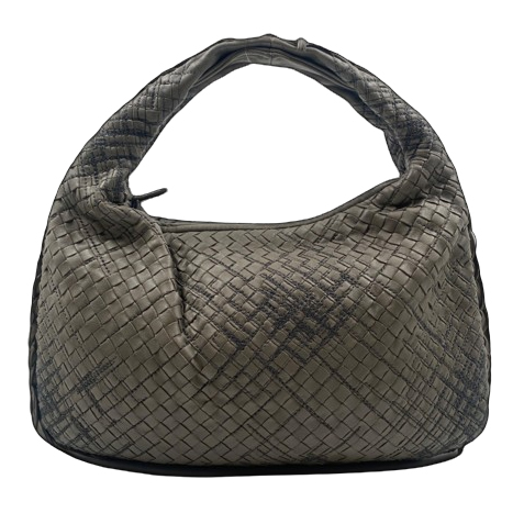 Bottega Veneta Grey Leather Medium Veneta