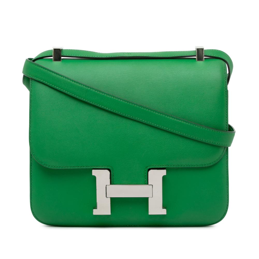 Hermès AB Hermès Green Calf Leather Swift Constance 24 France