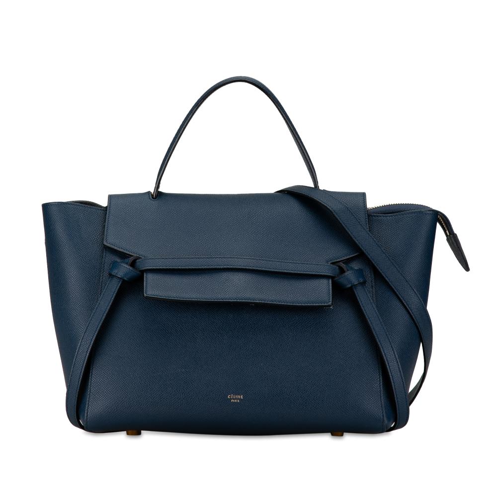 Celine B Celine Blue Navy Calf Leather Mini Belt Bag France