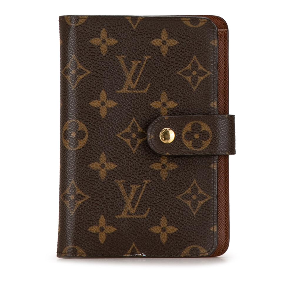 Louis Vuitton B Louis Vuitton Brown Monogram Canvas Canvas Monogram Porte-Papier Zipped Wallet France