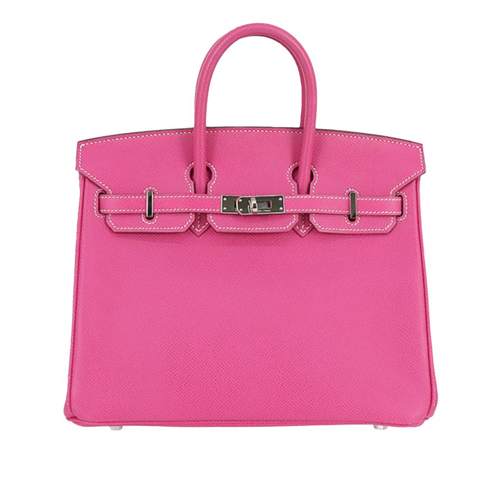 Hermès AB Hermès Pink Hot Pink with Red Calf Leather Epsom Candy Birkin Retourne 25 France