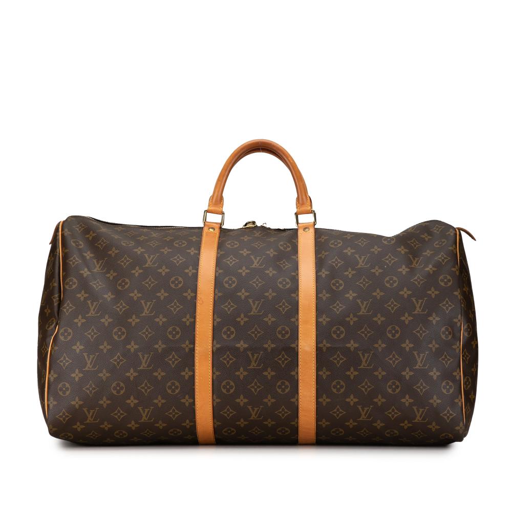 Louis Vuitton B Louis Vuitton Brown Monogram Canvas Canvas Monogram Keepall 60 France