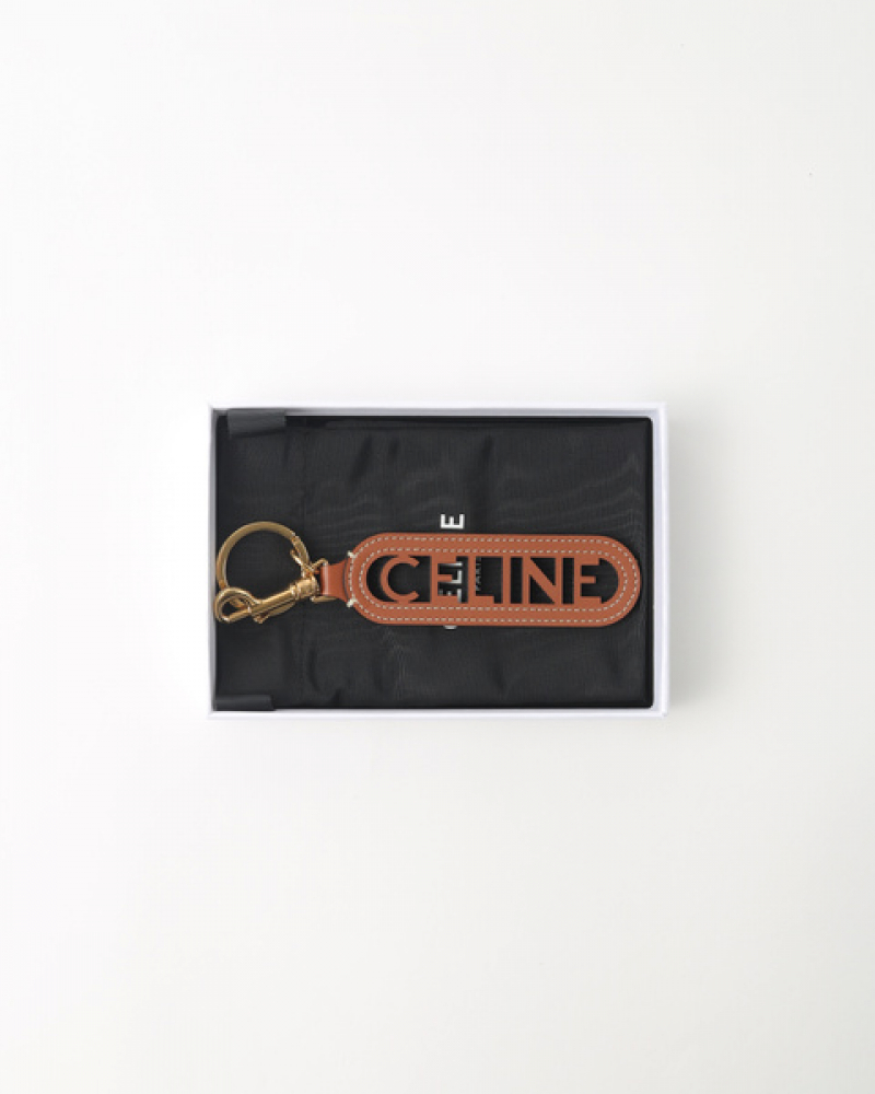 Celine Perforated Key Ring Charm