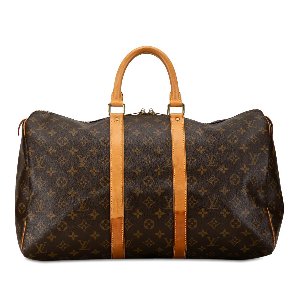 Louis Vuitton B Louis Vuitton Brown Monogram Canvas Canvas Monogram Keepall 45 France