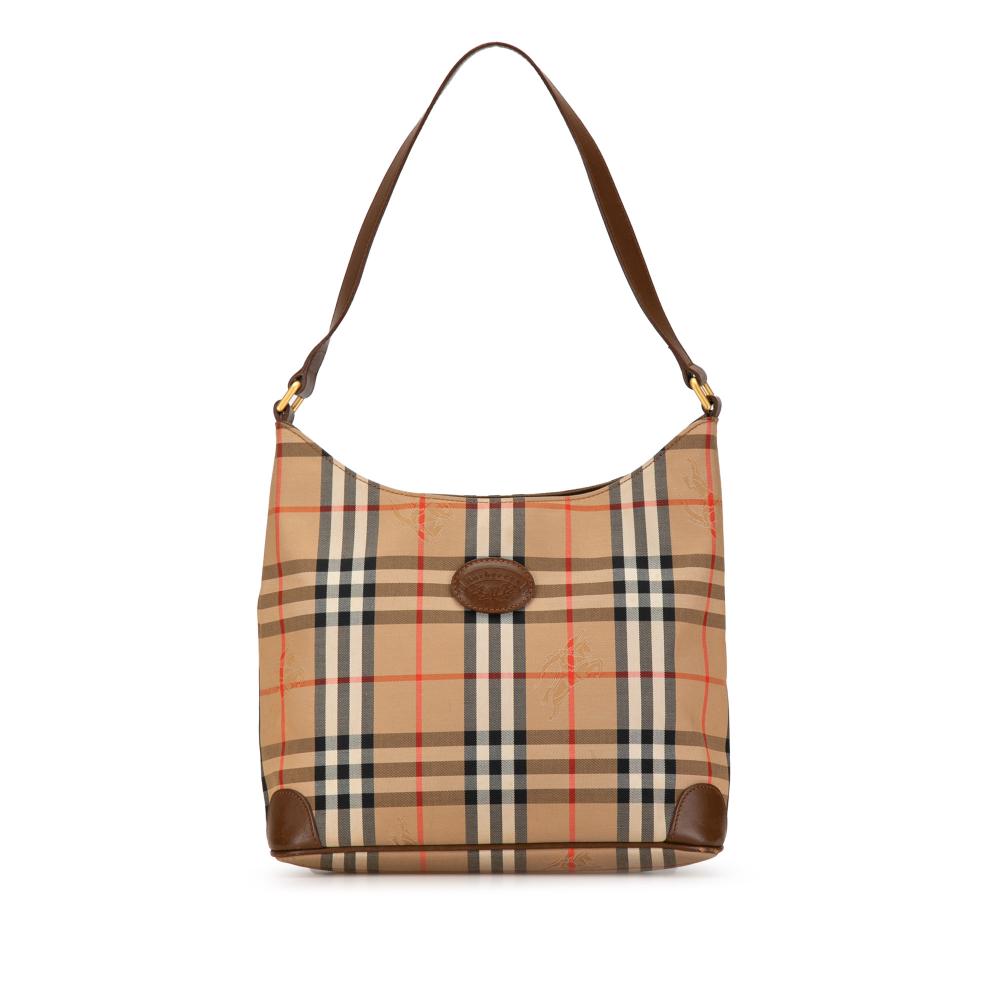 Burberry B Burberry Brown Canvas Fabric Haymarket Check Shoulder Bag United Kingdom