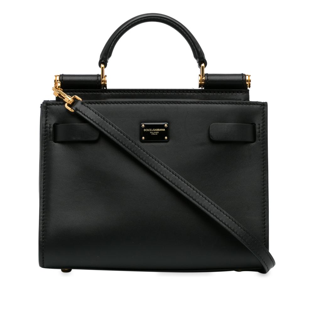 Dolce&Gabbana B Dolce & Gabbana Black Calf Leather Sicily 62 Italy