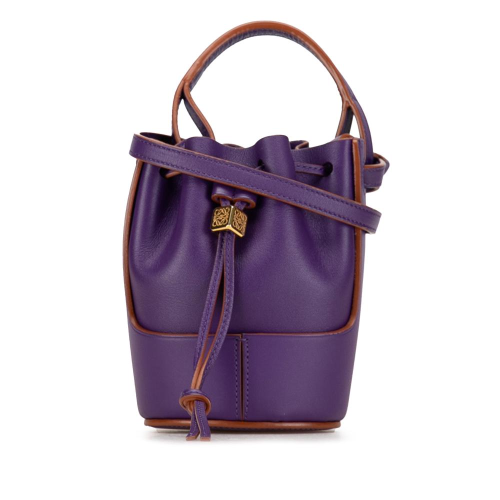 Loewe AB LOEWE Purple Calf Leather Nano Balloon Bag Spain