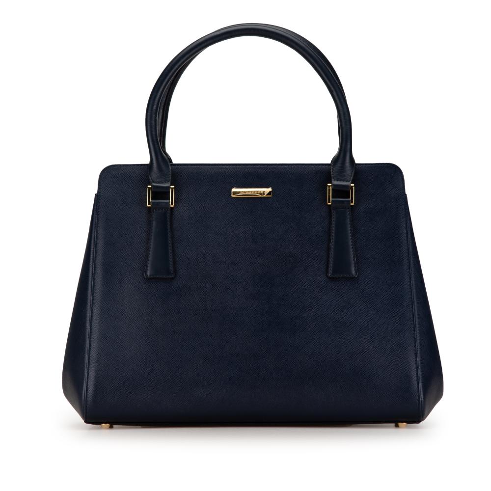 Burberry B Burberry Blue Dark Blue Calf Leather Handbag United Kingdom