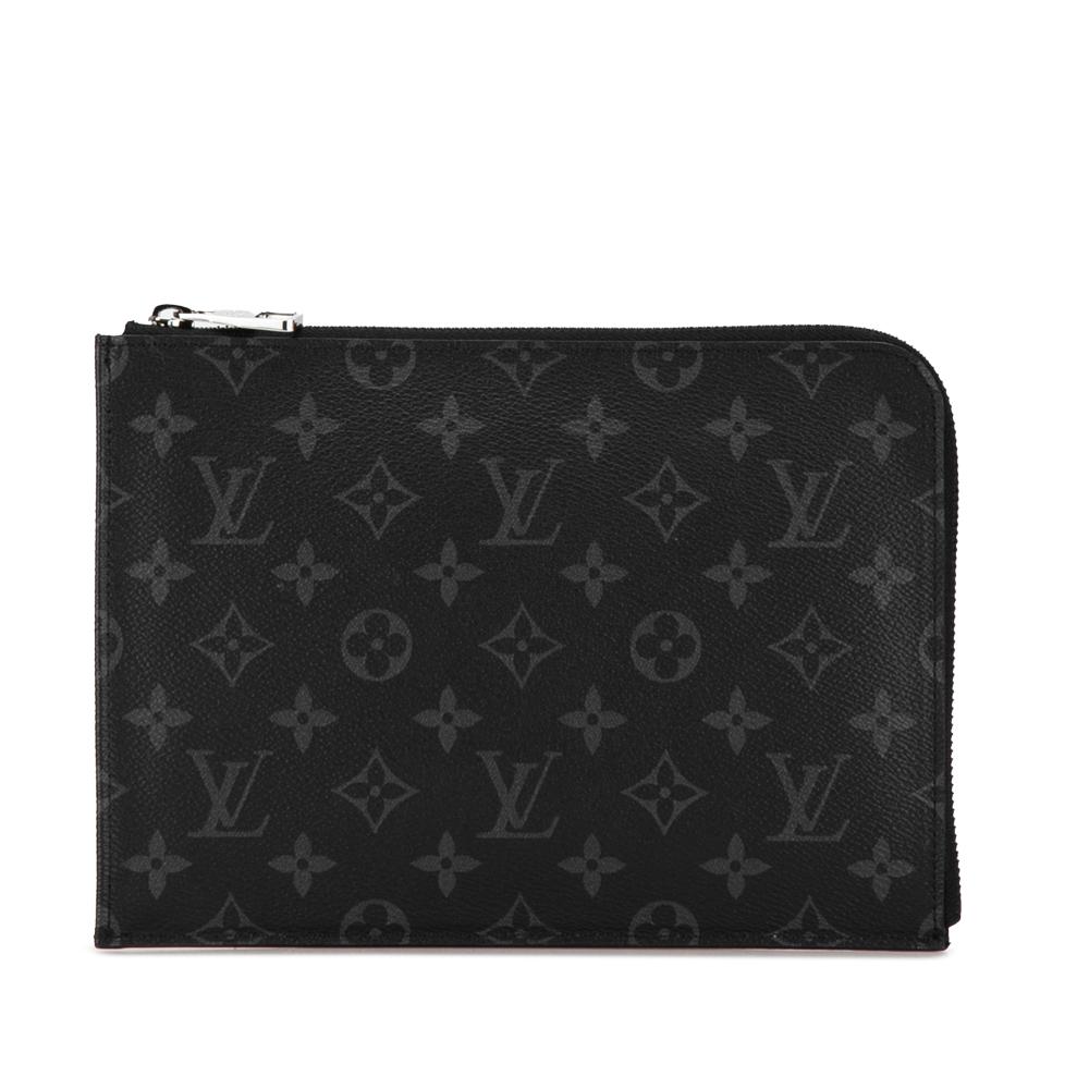 Louis Vuitton B Louis Vuitton Black with White Monogram Canvas Canvas Monogram Eclipse Pochette Jour PM France