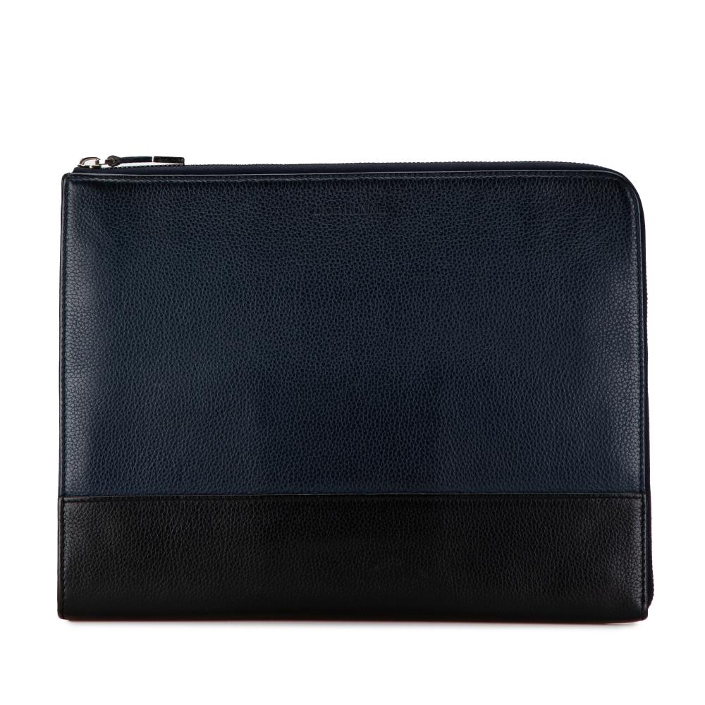 Christian Dior B Dior Blue Navy Calf Leather Homme Clutch Bag Italy